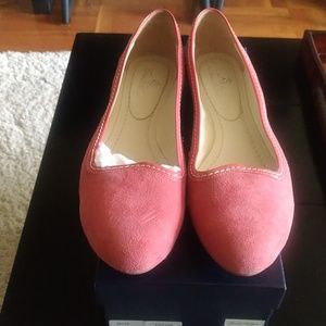 Brooks Brothers Pink Suede Ballet Flats